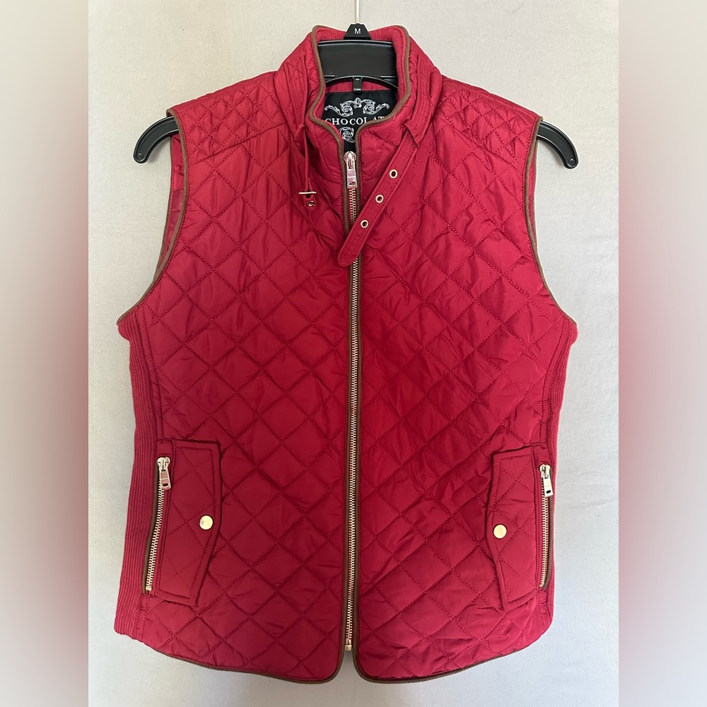 Women’s dark red vest never worn size medium
